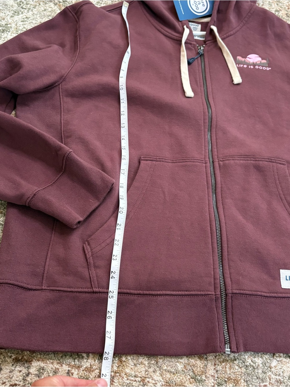 Life is Good Mid-Weight Zip Up Hoodie XXL Here Comes the Sun - Picture 11 of 11